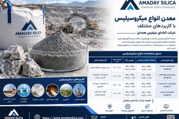 معدن انواع میکروسیلیس با کاربردهای مختلف