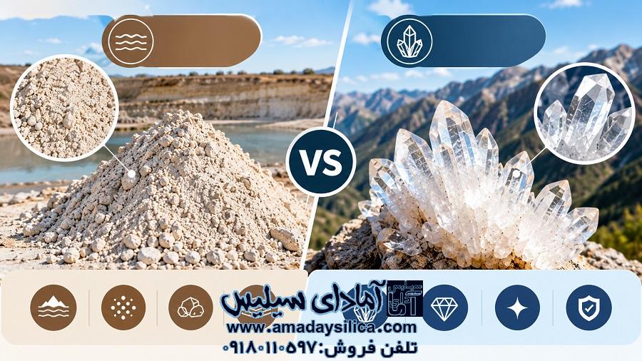 تفاوت سیلیس رسوبی و سیلیس کوارتزی